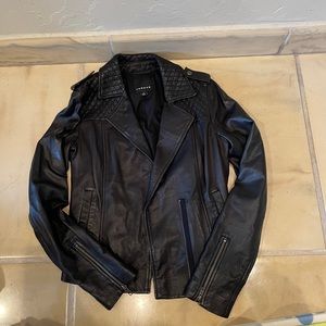 COPY - Trouve 100% Leather Quilted Moto Jacket
